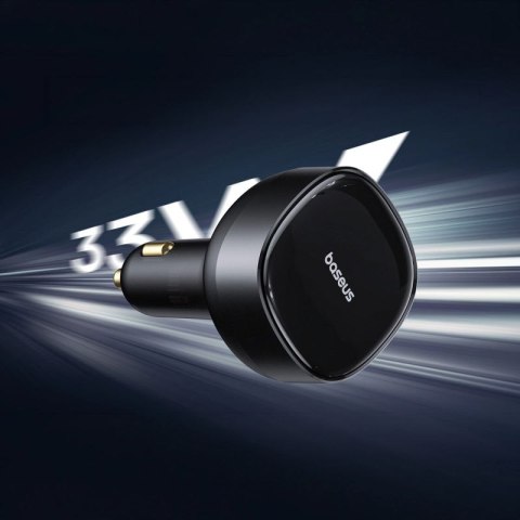Ładowarka samochodowa Baseus Enjoyment 33W 2w1 2x USB-C - czarna Baseus