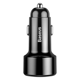 Ładowarka samochodowa Baseus Magic Series 45 W z wyświetlaczem 1x USB-A + 1x USB-C - czarna Baseus