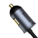 Ładowarka samochodowa Baseus Share Together 120W wieloportowa 2x USB-A + 2x USB-C - szara Baseus