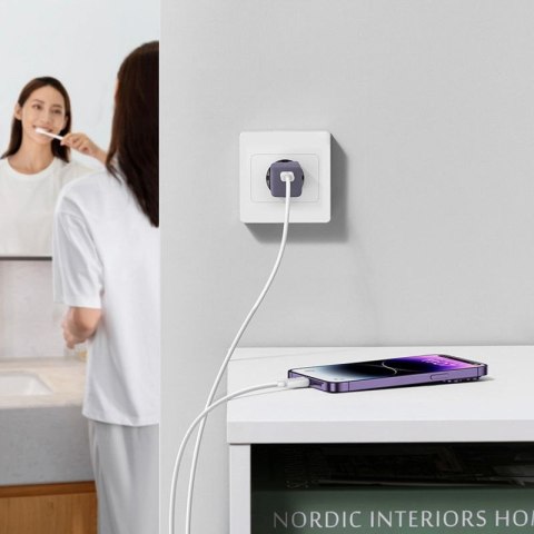 Ładowarka sieciowa Baseus GaN5 30W USB-C EU - fioletowa Baseus