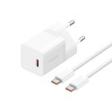 Ładowarka sieciowa Baseus GaN5 USB-C 30W z kablem Baseus Dynamic 3 USB-C 100W 1m - biała Baseus