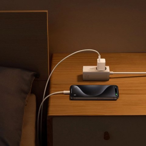 Ładowarka sieciowa Baseus GaN5 USB-C 30W z kablem Baseus Dynamic 3 USB-C 100W 1m - biała Baseus