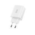 Ładowarka sieciowa Tech-Protect NCA65W-GAN 3-Porty 65W - biała Tech-Protect