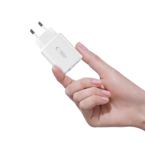 Ładowarka sieciowa Tech-Protect NCA65W-GAN 3-Porty 65W - biała Tech-Protect