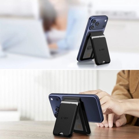Magnetyczny portfel Tech-Protect MagWallet Stand MagSafe na telefon - czarny