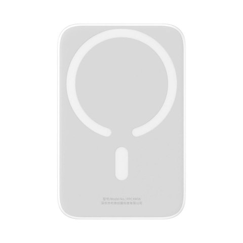 Powerbank Baseus Airpow 6000mAh 20W magnetyczny z kablem Baseus Simple USB-C - USB-C 30cm - biały Baseus