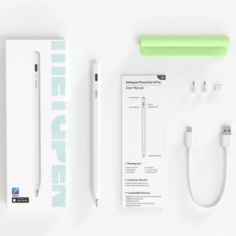 Rysik Metapen Pencil Air8 Pro do iPada - biały Metapen