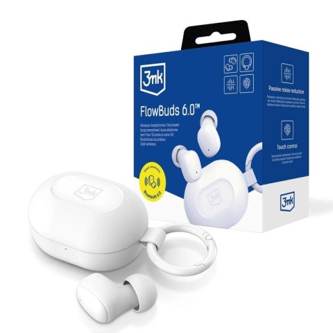 Słuchawki bezprzewodowe TWS 3mk FlowBuds 6.0 - białe 3mk Protection