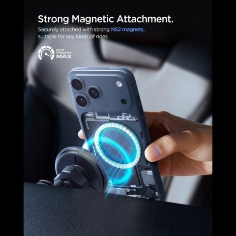 Uchwyt samochodowy do kratki nawiewu Spigen EV15MAQ Essential Qi2 MagSafe - czarny Spigen