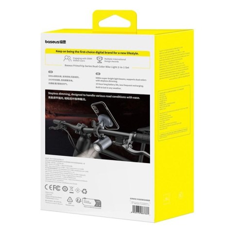 Uchwyt z lampką 2w1 Baseus PrimeTrip uniwersalny 3000mAh IP68 LED - czarno-szary Baseus