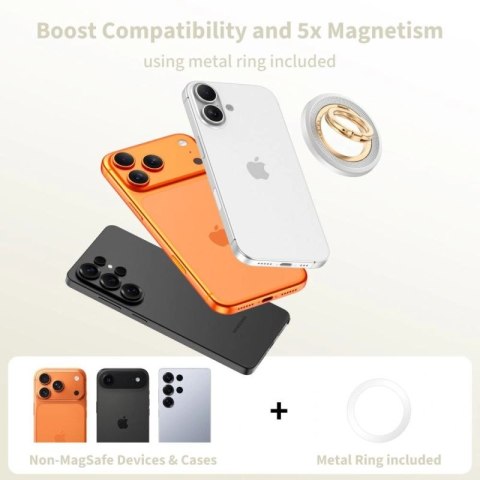 Uchwyt magnetyczny Tech-Protect MMR700 Lamano MagSafe na telefon - szaro-złoty Tech-Protect