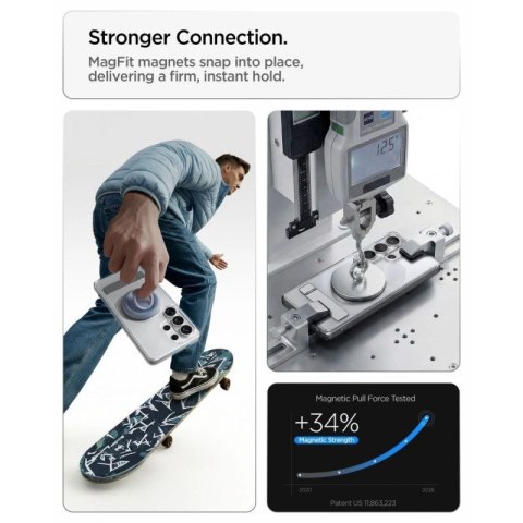 Etui Spigen Ultra Hybrid S Mag MagSafe na Samsung Galaxy S26 Ultra - przezroczysto-białe Spigen