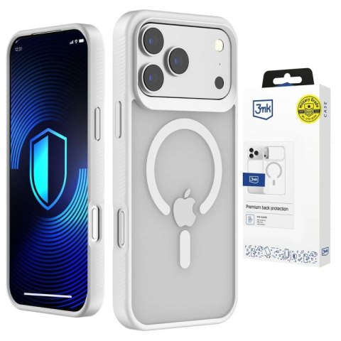 Etui 3mk Smoke MagCase na iPhone 17 Pro Max - białe-półprzezroczyste 3mk Protection