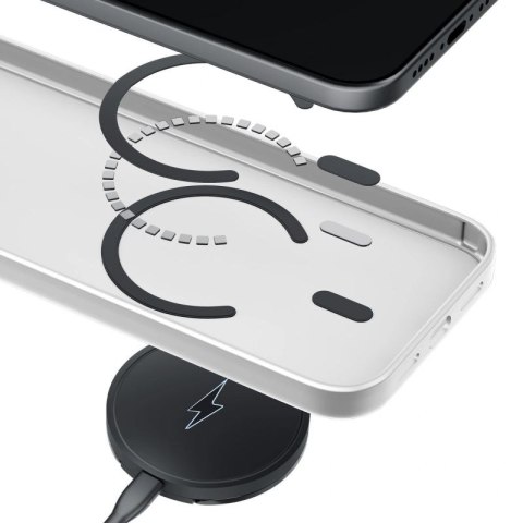 Etui 3mk Smoke MagCase na iPhone 17 Pro - białe-półprzezroczyste 3mk Protection