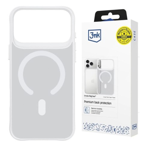 Etui 3mk Smoke MagCase na iPhone 17 Pro - białe-półprzezroczyste 3mk Protection