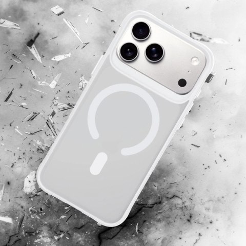 Etui 3mk Smoke MagCase na iPhone 17 Pro - białe-półprzezroczyste 3mk Protection