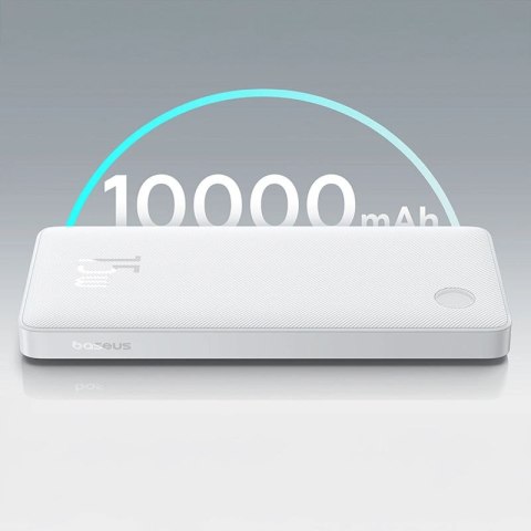 Powerbank Baseus Airpow Lite 10000mAh 15W z kablem Baseus Simple USB-A - USB-C 30cm - biały Baseus