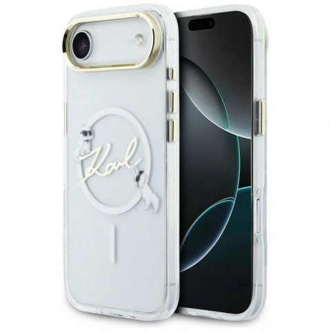 Etui Karl Lagerfeld IML Choupettes Karl Script Logo MagSafe na iPhone Air - przezroczyste Karl Lagerfeld