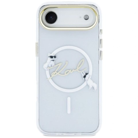 Etui Karl Lagerfeld IML Choupettes Karl Script Logo MagSafe na iPhone Air - przezroczyste Karl Lagerfeld