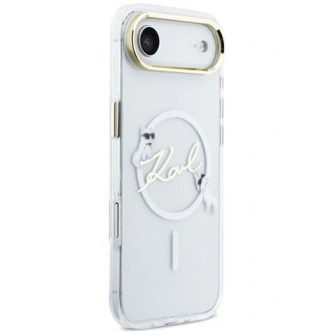 Etui Karl Lagerfeld IML Choupettes Karl Script Logo MagSafe na iPhone Air - przezroczyste Karl Lagerfeld