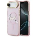 Etui Karl Lagerfeld IML Choupettes Karl Script Logo MagSafe na iPhone Air - różowe Karl Lagerfeld