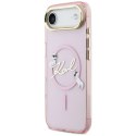 Etui Karl Lagerfeld IML Choupettes Karl Script Logo MagSafe na iPhone Air - różowe Karl Lagerfeld
