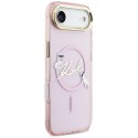 Etui Karl Lagerfeld IML Choupettes Karl Script Logo MagSafe na iPhone Air - różowe Karl Lagerfeld