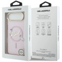 Etui Karl Lagerfeld IML Choupettes Karl Script Logo MagSafe na iPhone Air - różowe Karl Lagerfeld