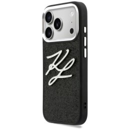 Etui Karl Lagerfeld IML Glitter KL Diamond Logo na iPhone 17 Pro - czarne Karl Lagerfeld