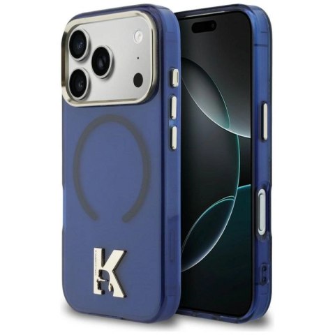 Etui Karl Lagerfeld IML K Head Logo MagSafe na iPhone 17 Pro Max - niebieskie Karl Lagerfeld
