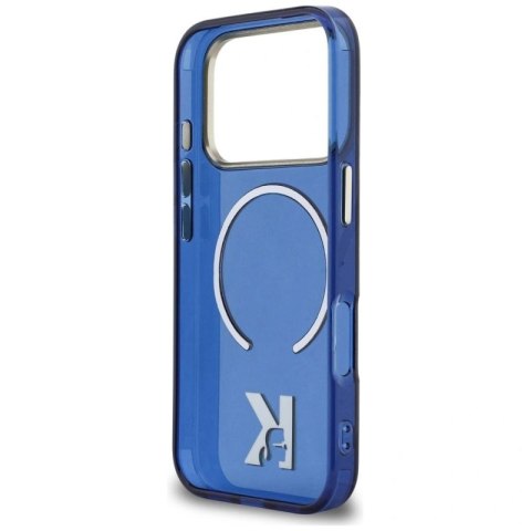 Etui Karl Lagerfeld IML K Head Logo MagSafe na iPhone 17 Pro Max - niebieskie Karl Lagerfeld
