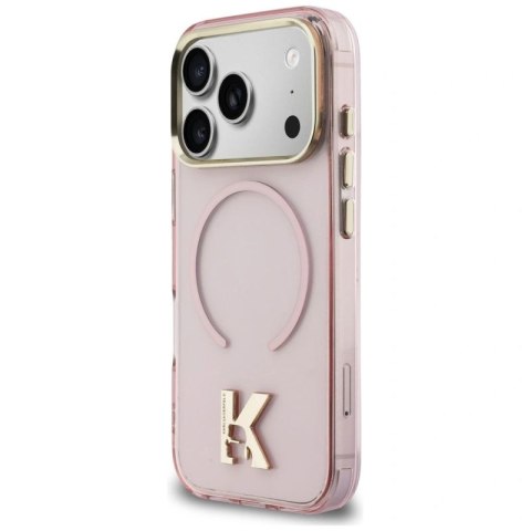 Etui Karl Lagerfeld IML K Head Logo MagSafe na iPhone 17 Pro - różowe Karl Lagerfeld