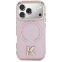 Etui Karl Lagerfeld IML K Head Logo MagSafe na iPhone 17 Pro - różowe Karl Lagerfeld