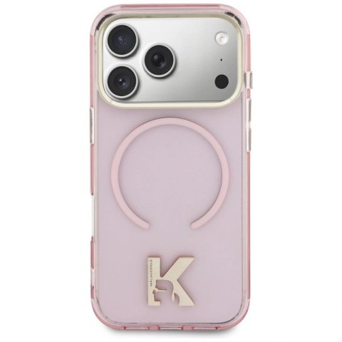 Etui Karl Lagerfeld IML K Head Logo MagSafe na iPhone 17 Pro - różowe Karl Lagerfeld
