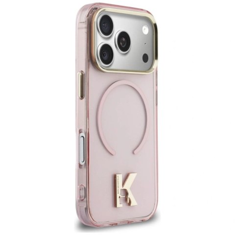 Etui Karl Lagerfeld IML K Head Logo MagSafe na iPhone 17 Pro - różowe Karl Lagerfeld