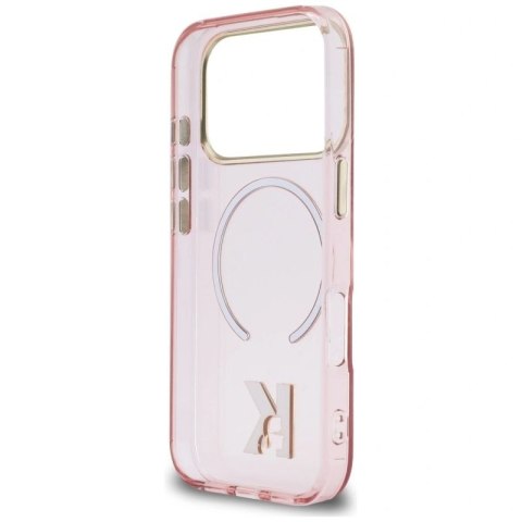 Etui Karl Lagerfeld IML K Head Logo MagSafe na iPhone 17 Pro - różowe Karl Lagerfeld