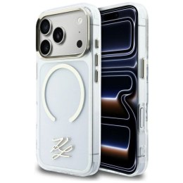 Etui Karl Lagerfeld IML KL Script Logo MagSafe na iPhone 17 Pro Max - przezroczyste Karl Lagerfeld