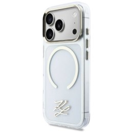 Etui Karl Lagerfeld IML KL Script Logo MagSafe na iPhone 17 Pro Max - przezroczyste Karl Lagerfeld