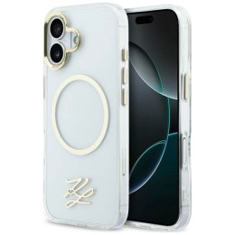 Etui Karl Lagerfeld IML KL Script Logo MagSafe na iPhone 17 - przezroczyste Karl Lagerfeld