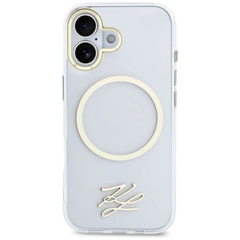 Etui Karl Lagerfeld IML KL Script Logo MagSafe na iPhone 17 - przezroczyste Karl Lagerfeld