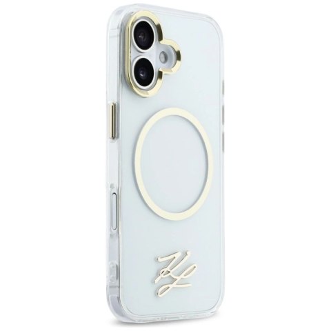 Etui Karl Lagerfeld IML KL Script Logo MagSafe na iPhone 17 - przezroczyste Karl Lagerfeld