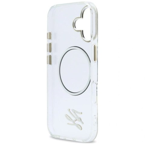 Etui Karl Lagerfeld IML KL Script Logo MagSafe na iPhone 17 - przezroczyste Karl Lagerfeld