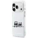 Etui Karl Lagerfeld IML Karl & Choupette Peekaboo Logo MagSafe na iPhone 17 Pro Max - białe Karl Lagerfeld