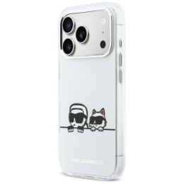 Etui Karl Lagerfeld IML Karl & Choupette Peekaboo Logo MagSafe na iPhone 17 Pro Max - białe Karl Lagerfeld