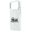 Etui Karl Lagerfeld IML Karl & Choupette Peekaboo Logo MagSafe na iPhone 17 Pro - białe Karl Lagerfeld