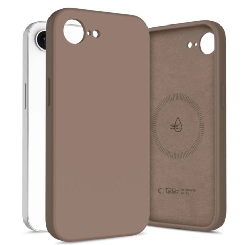 Etui Tech-Protect Silicone MagSafe na iPhone 16e / 17e - brązowe Tech-Protect