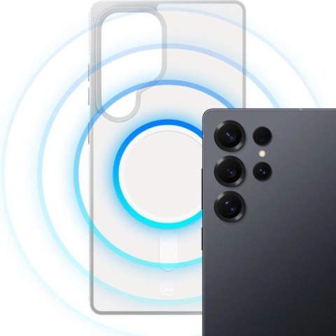 Etui 3mk Smoke MagCase na Samsung Galaxy S25 Ultra - białe-półprzezroczyste 3mk Protection