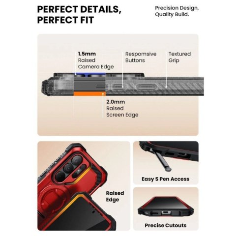Etui Supcase ArmorBox Mag MagSafe na Samsung Galaxy S26 Ultra - czerwono-czarne Supcase