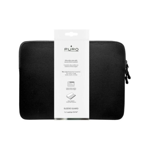 Torba Puro Slim Guard na laptopa 14" - czarna Puro