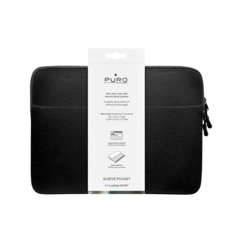 Torba Puro Slim Pocket na laptopa 13" - czarna Puro